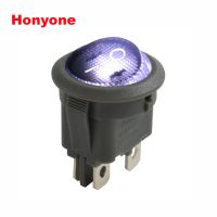 HONYONE厂家供应MR6A四脚二档带灯船形开关
