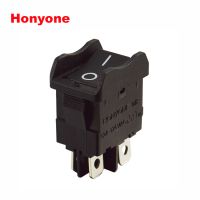 Honyone MR-1小号3挡船形开关防误撞 21*15指示灯4脚船型开关