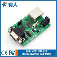 RS232转网络 以太网转串口模块 双向透明传输