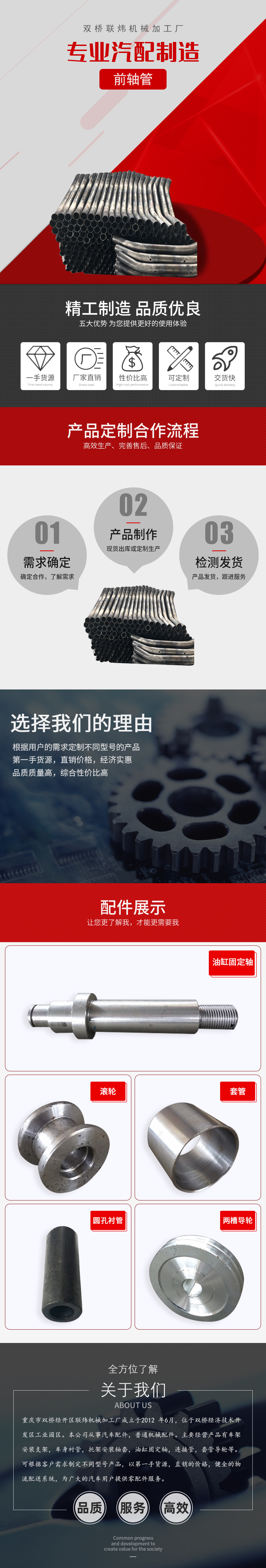 前轴管