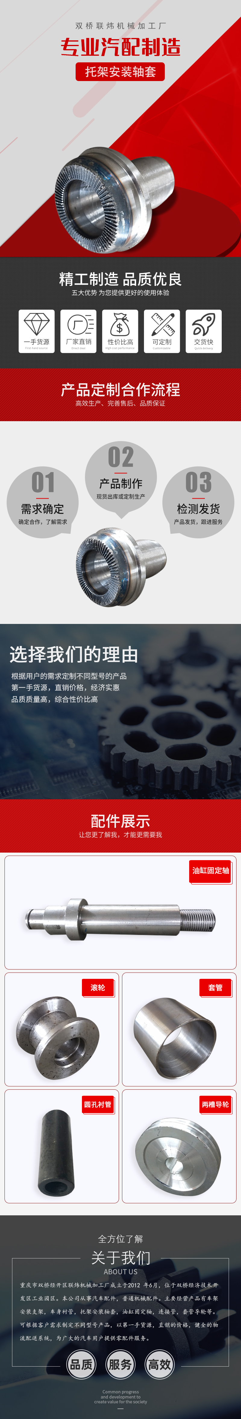 托架安装轴套