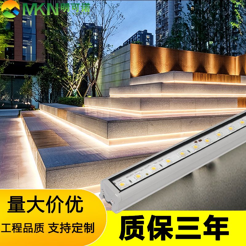 楼体轮廓全彩线条灯户外招牌洗墙灯明可诺