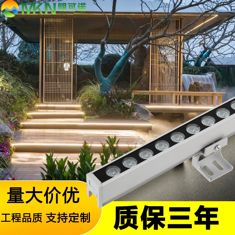 广西酒店楼体轮廓灯明可诺户外全彩线条灯